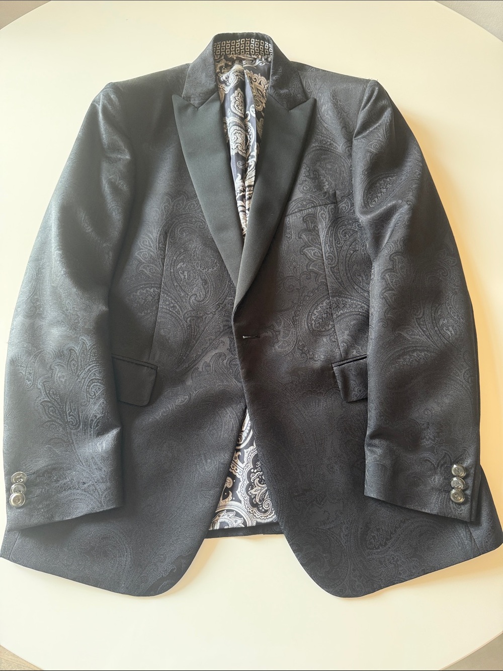 ETRO Black Paisley-Textured Men's Blazer